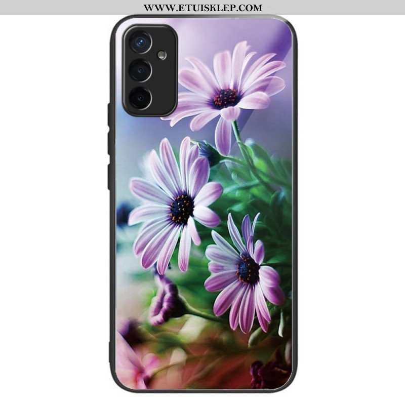 Etui do Samsung Galaxy M13 Kwiaty Ze Szkła Hartowanego